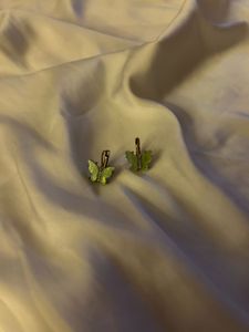 Green Butterfly Earrings