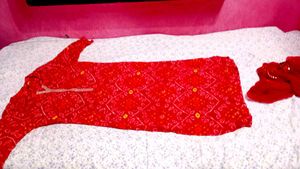 Bandhani Print Kurta with sare