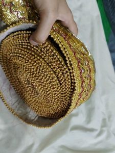 Gold &amp; Pearl Embellishment Trim