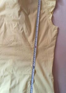 Yellow Ruffle-Sleeve Button-Down