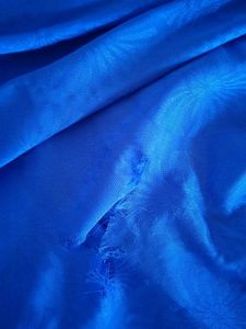 Royal Blue Crepe Saree With Imperfections But Okay