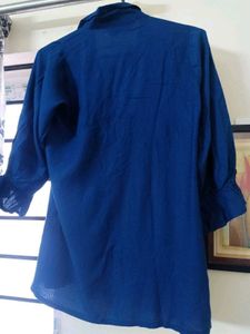 Women&#39;s MOJILAA Blue Floral Embroidered Top