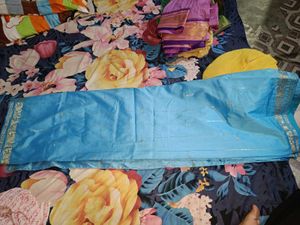Zari Work Silk Saree With Blouse