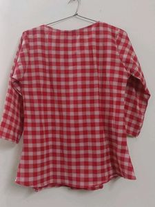 Red &amp; White Gingham Top