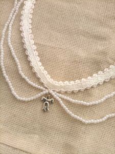 Double Layer Cottage Core Choker With Metal Bow 🌷