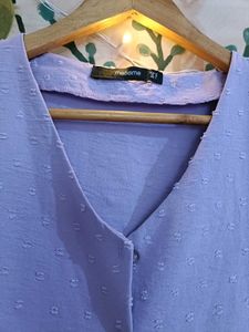 Lavender Button Down Top