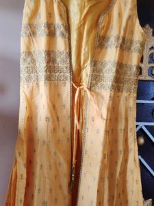 Beautiful 😍 Mustard Colour  Gown Jacket 😍😍
