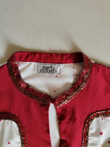 Hermes  Read Beaded Trim Tunic Top