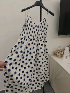 H&M White/Blue Dress