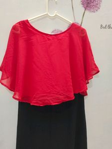 New Beautiful Black &amp; Red Gown