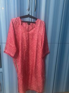Pink And White Kurti -2xl Size