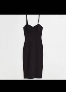 ✨ H&M Bustier Black Bodycon Dress