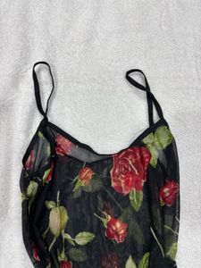 Floral Mesh Cami Top