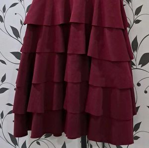 Tiered Party Dress with Bow