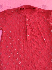 Marron Kurta Single Piece L Size