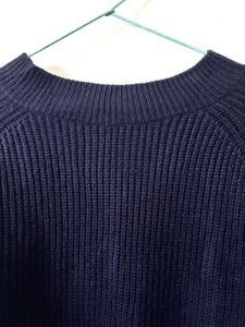 Balloon Sleeve Purple Sweater