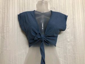 Zaful Blue Crop Top