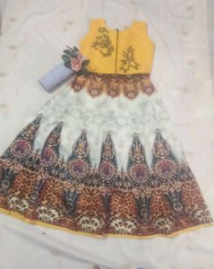 Elegant Multicolor Floor Length Gown For Teen