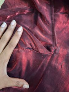 Burgundy Button-Up Top