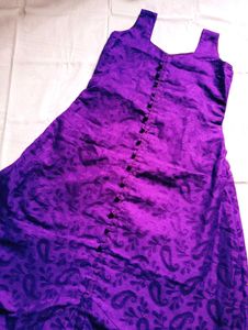 Elegant Purple Paisley Dress