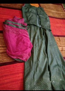 Embellished Grey &amp; Pink Outfit