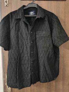 Patterned Black Shirt