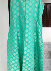 Teal &amp; Gold Paisley Pattern Dress