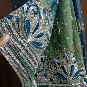 beautiful unused all over Work Heavy Saree
