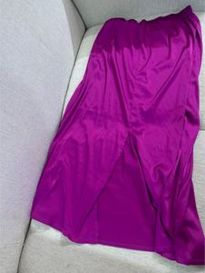 Pink satin Maxi Skirt