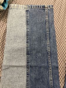 Two-Tone Denim Jeans