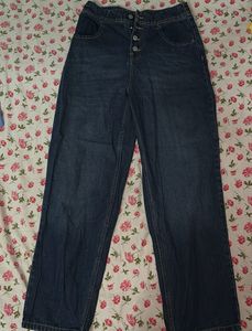 Wide Leg Denim Jeans