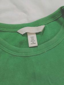 Green Ribbed Tank Top