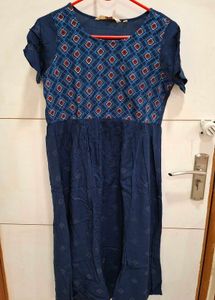 Kurta With Legging In Navy Blue Color