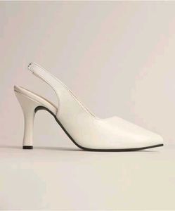 White Slingback Heels