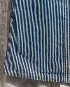 Blue Striped Denim Skirt