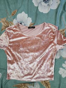 Shein Velvet Crop Top