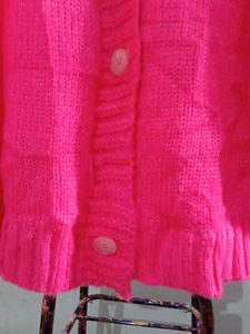 XXXL size Pink Knit Cardigan
