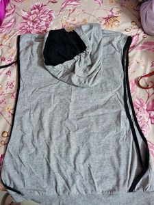 Gray Sleeveless Hoodie - "Be You"