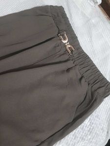 Brown Casual Plazo Wirh Pockets