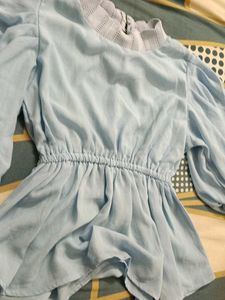 Elegant Light Blue Blouse
