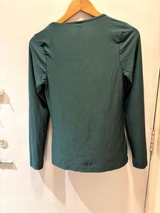 Beautiful Green Lace Trim Top