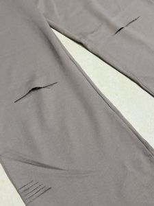Grey Wide Leg Lounge Distressed Pants