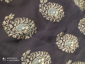 Chamki Work Saree With Blouse