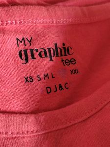 Coral Graphic Print Tee