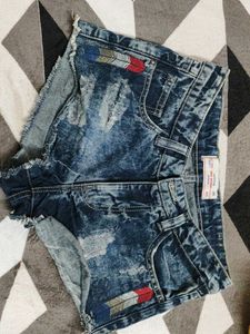 Denim Distressed Shorts