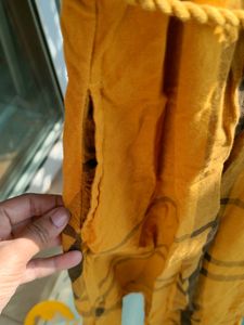Mustard Colour Sleeveless Cotton Maxi Dress