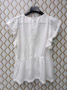 New With Tag Cute Korean Asthetic White Top