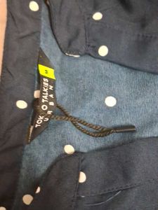 Polka Dot Roll-Up Sleeve Top