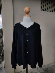 Oversized Peter Pan Collar Blouse Bust 42 To 46