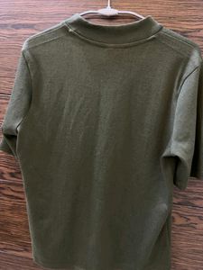 Bare Green High Neck Tshirt
